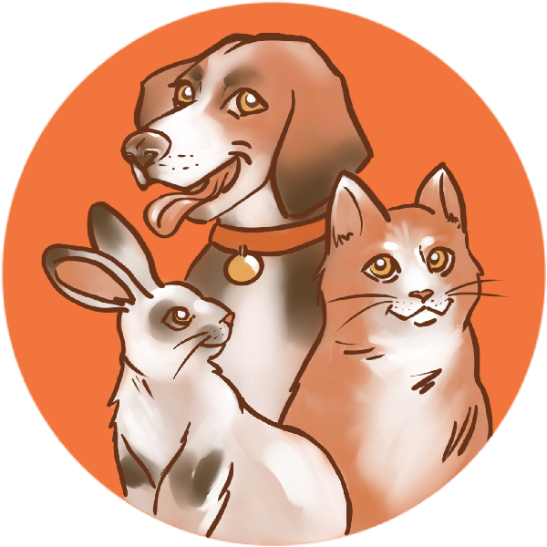 Logo représentant un Lapin, un chien & un chat